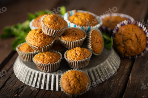 Preview: Homemade muffins with cinnamon