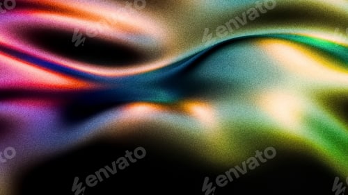 Preview: Retro abstract background, shiny flow shape with grain and gradient effect