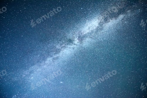 Preview: Vibrant night sky with stars and nebula and galaxy. Deep sky astrophoto
