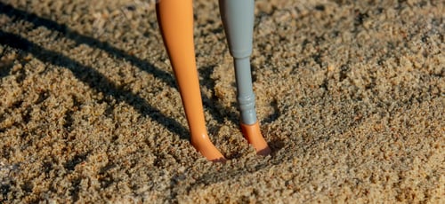 Preview: Doll foot stand on sand