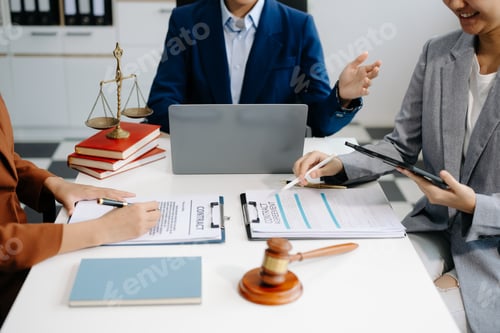 Preview: Business law concept, Lawyer business lawyers are consulting lawyers for women entrepreneurs