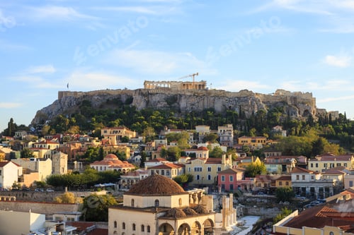 Preview: Acropolis rock and Monastiraki. Athens, Greece.