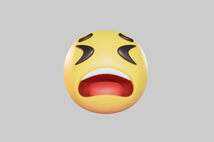 Preview: Screaming emoji character