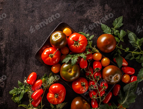 Preview: Close up of ripe tomatoes