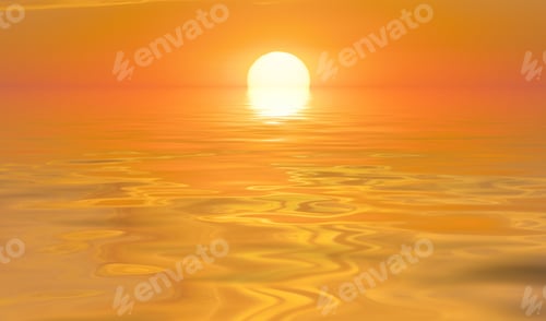Preview: Sunset seascape nature composition.