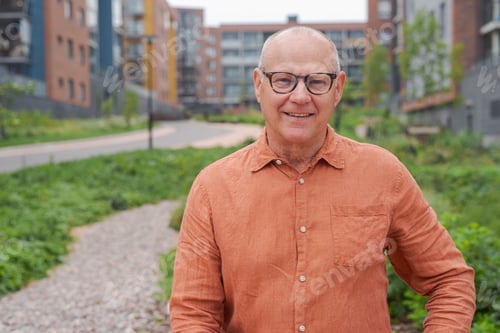 Preview: Senior Scandinavian Man Portrait Outdoors Autumn in Finland Concept