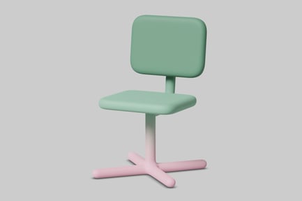 Preview: Minimalist chair in pastel colors