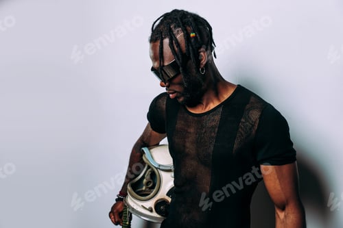 Preview: cinematic image of a futuristic astronaut