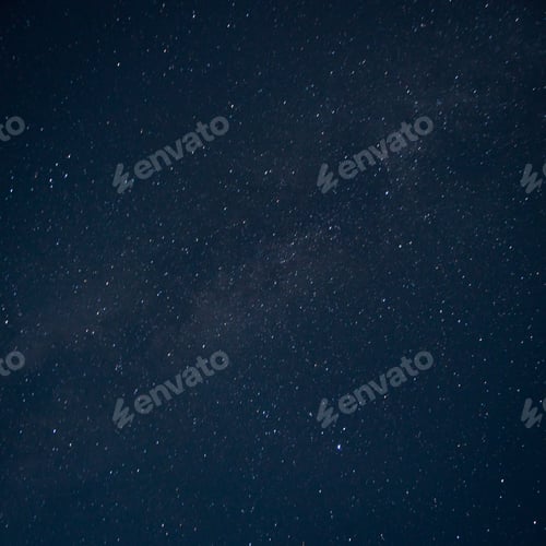 Preview: Amazing nightscape featuring a starry night sky, illuminated by the lights of nearby buildings