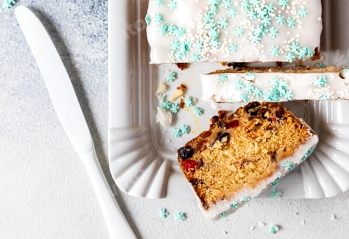 Preview: Christmas fruit cake.Christmas New