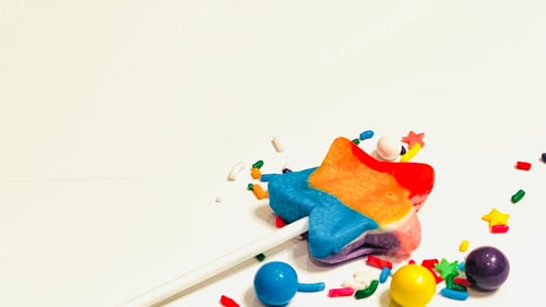 Preview: Bright colorful candies isolated on plain white background