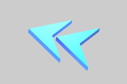 Vista previa: Elemento de diseño Aqua con doble flecha