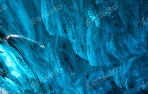 Preview: The Ice Cave in Iceland. Crystal Ice Cave. Vatnajokull National Park.