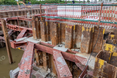 Preview: Structural system to prevent soil collapse by sheet pile and soil collapse prevention structure