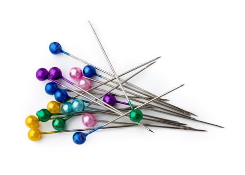 Preview: sewing needles isolated on a white background