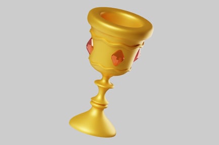 Preview: Gleaming Golden Chalice with Gem Accents