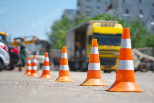 Preview: Row of Traffic cone