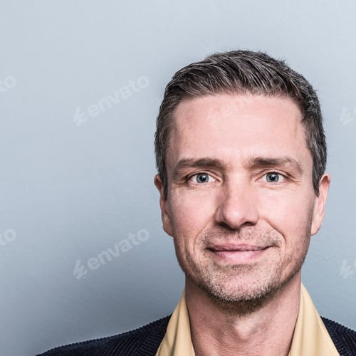 Preview: Portrait of man looking at camera smiling
