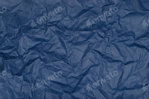 Visualização: Textura de papel azul escuro amassado. Plano de fundo