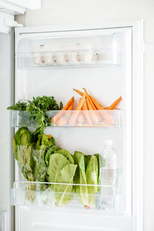 Preview: Refrigerator full of fresh vegetables and fruits