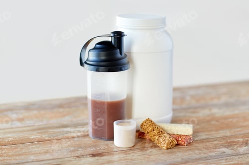 Preview: food and sports nutritional additives on table