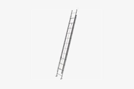 Preview: Tall metal ladder with handled steps