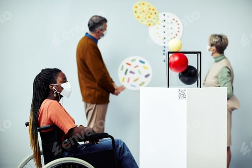 Preview: Black Woman With Disability In Museum