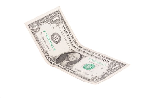 Preview: Close up of one dollar banknote.