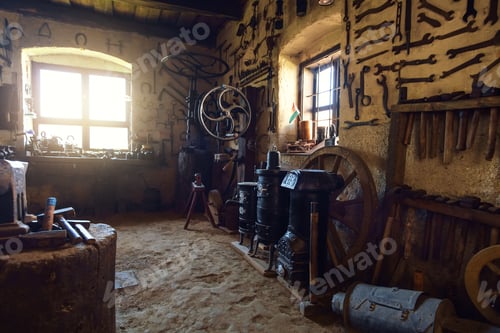 Preview: Tranditional smithy workshop interior