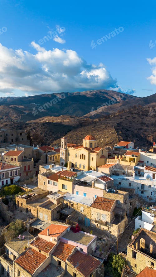 Preview: Volissos village at north Chios Island - Greece