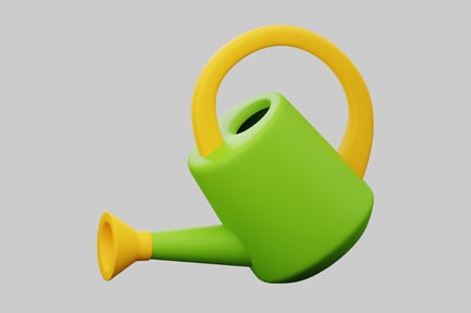 Preview: Green and yellow watering can