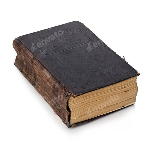 Preview: Aged Hardback Book with Tattered Cover