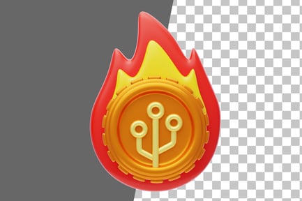 Preview: Token Burn 3D Icon