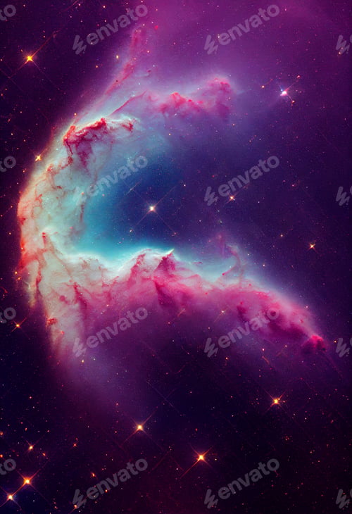Preview: Space background. Colorful nebula with stars.Space nebulae supernova exploding stars and far off gal