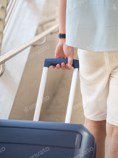 Preview: travel bag trolley person vacation suitcase journey baggage transport trip trolley suitcase tourist