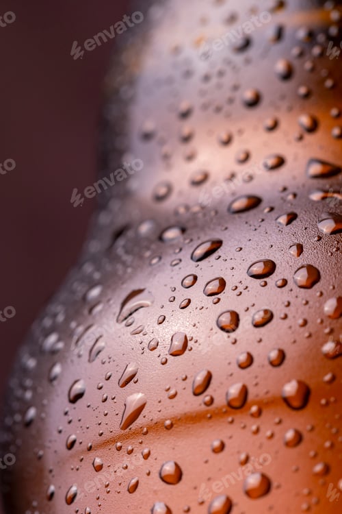 Preview: Detail of cold beer bottle