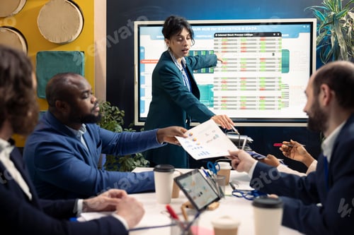 Preview: Forecast affiliates meeting in a conference room space to review business news