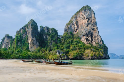 Preview: Railay Beach Krabi Thailand, the tropical beach of Railay Krabi