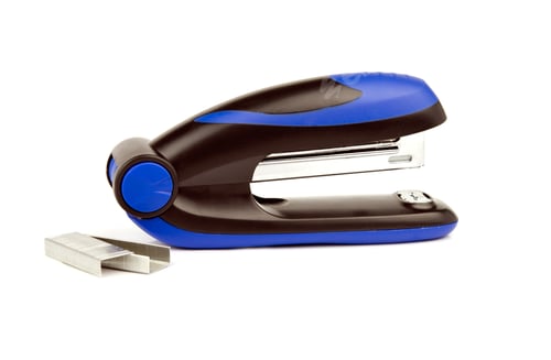 Preview: blue stapler with staples
