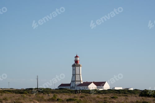 Preview: Beautiful view of the lighthouse in Cabo Espichel, Portugal