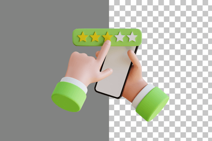 Preview: Phone with Customer Feedback 3D Icon