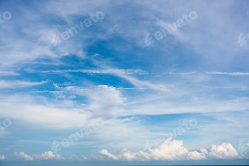 Preview: White cloud on blue sky in sunny day