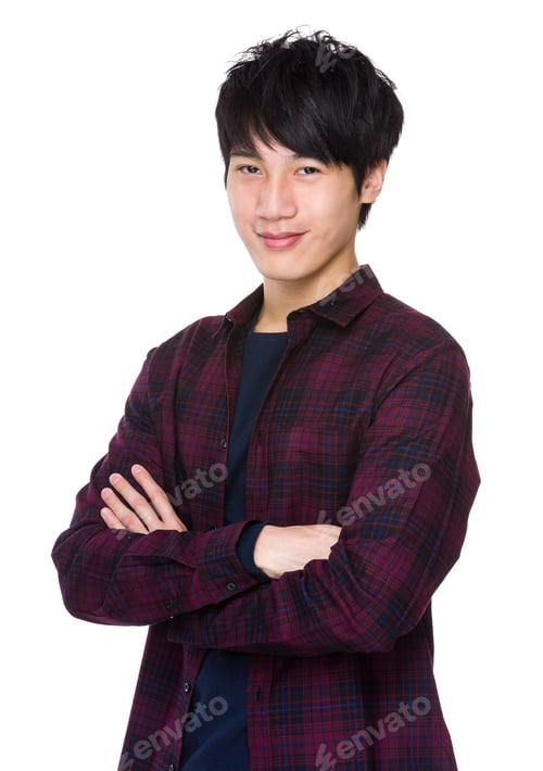 Preview: Asian male with hands crossed