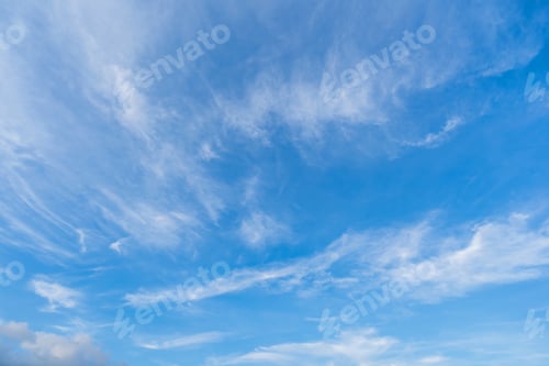 Preview: white fluffy clouds with the beautiful blue sky