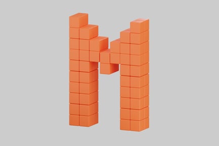 Preview: Block letter h construction toy