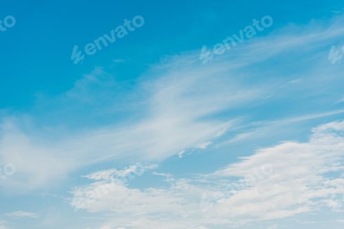 Preview: white clouds on blue sky with copy space