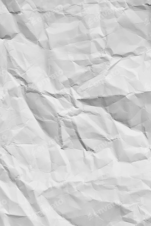 Preview: white crumpled wrinkled paper sheet