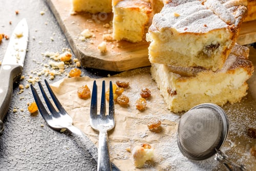 Preview: Homemade cheesecake with raisins