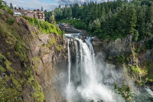 Preview: Mist Rises Up As Snoqualmie Falls Cascades Down.
