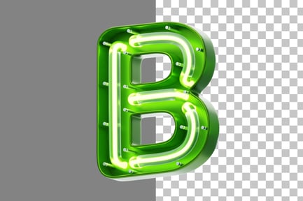 Preview: Neon B 3D Icon